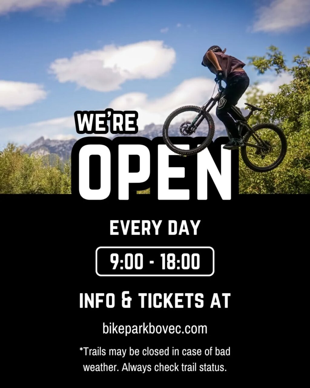 Instagram post from bikeparkbovec. This post is in position 8.