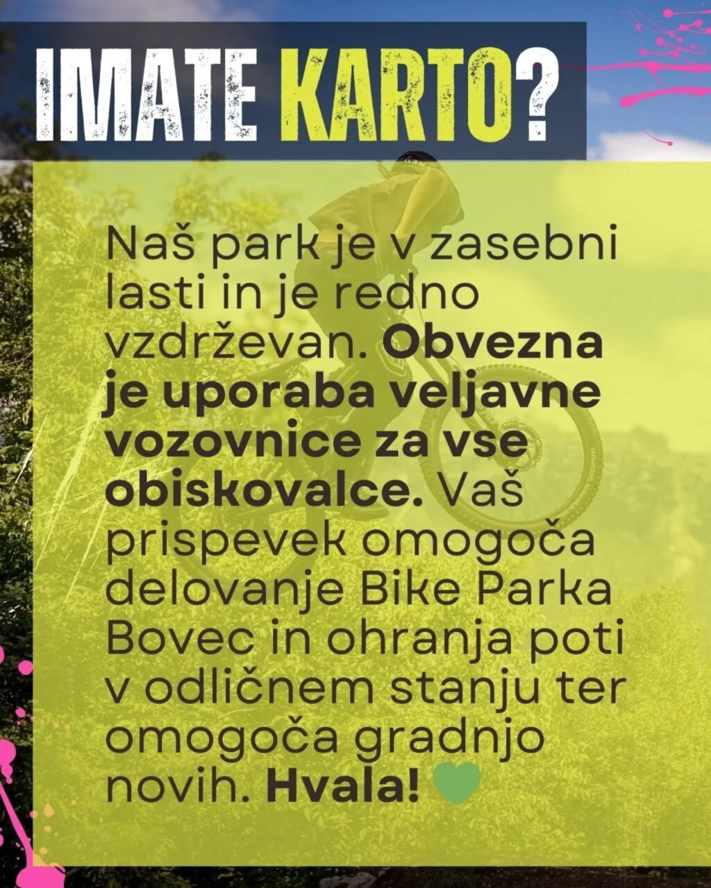 Instagram post from bikeparkbovec. This post is in position 2.